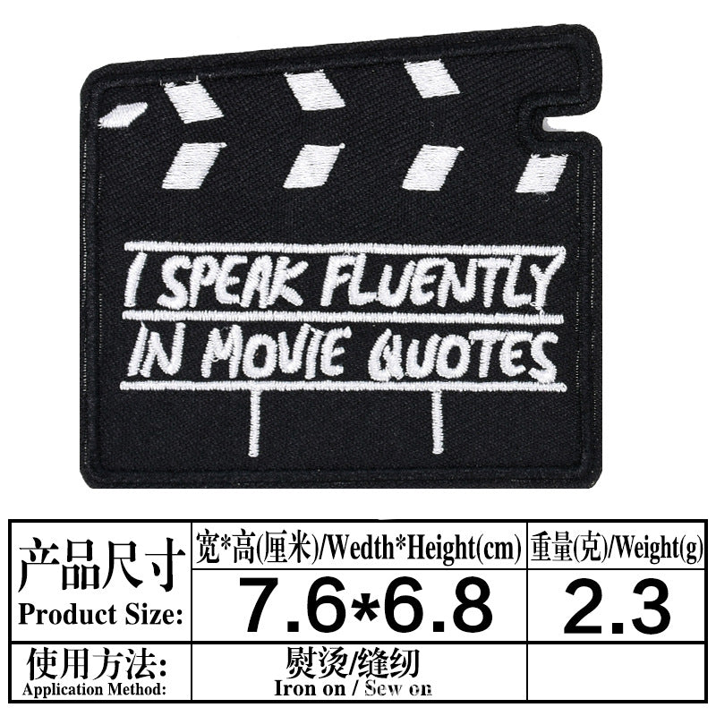 Wholesale English entry humorous letter cartoon embroidery DIY Patches