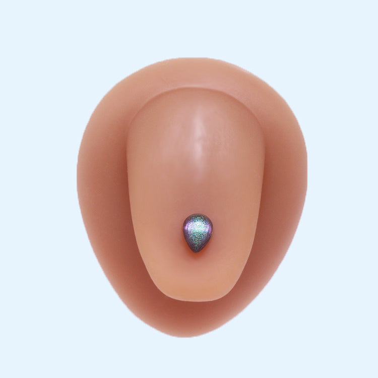 Wholesale Round Heart Shaped Water Drop Color Stainless Steel Tongue Studs