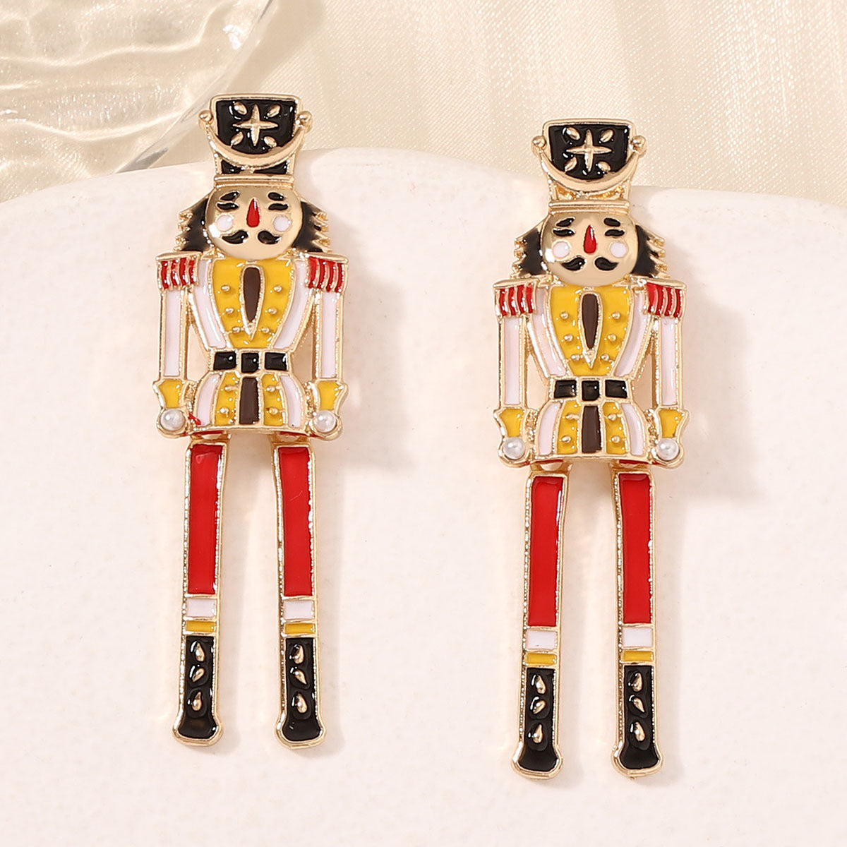 Wholesale Red Soldier Zinc Alloy Earrings