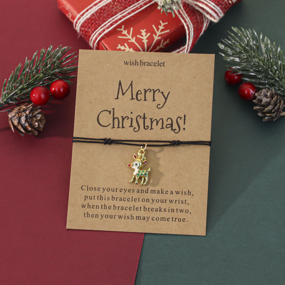 Wholesale Christmas gift painted Christmas bracelet