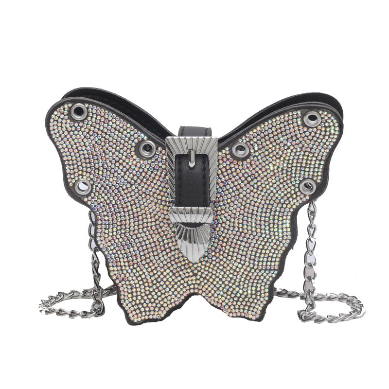 Bolsa de mariposa con diamantes de PU al por mayor