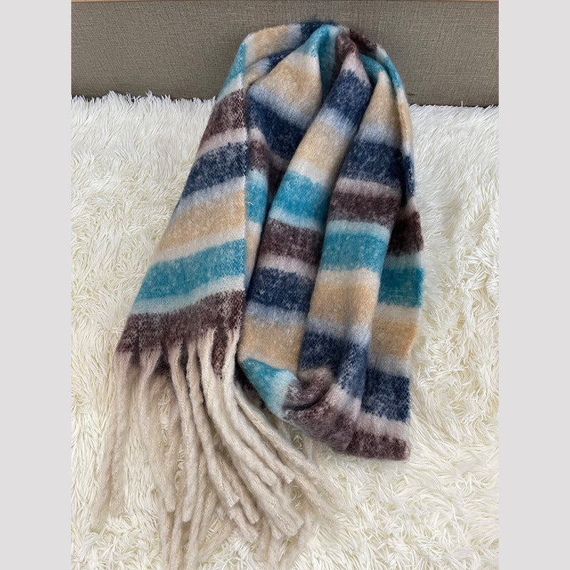 Wholesale Winter Tassel Plaid Scarf