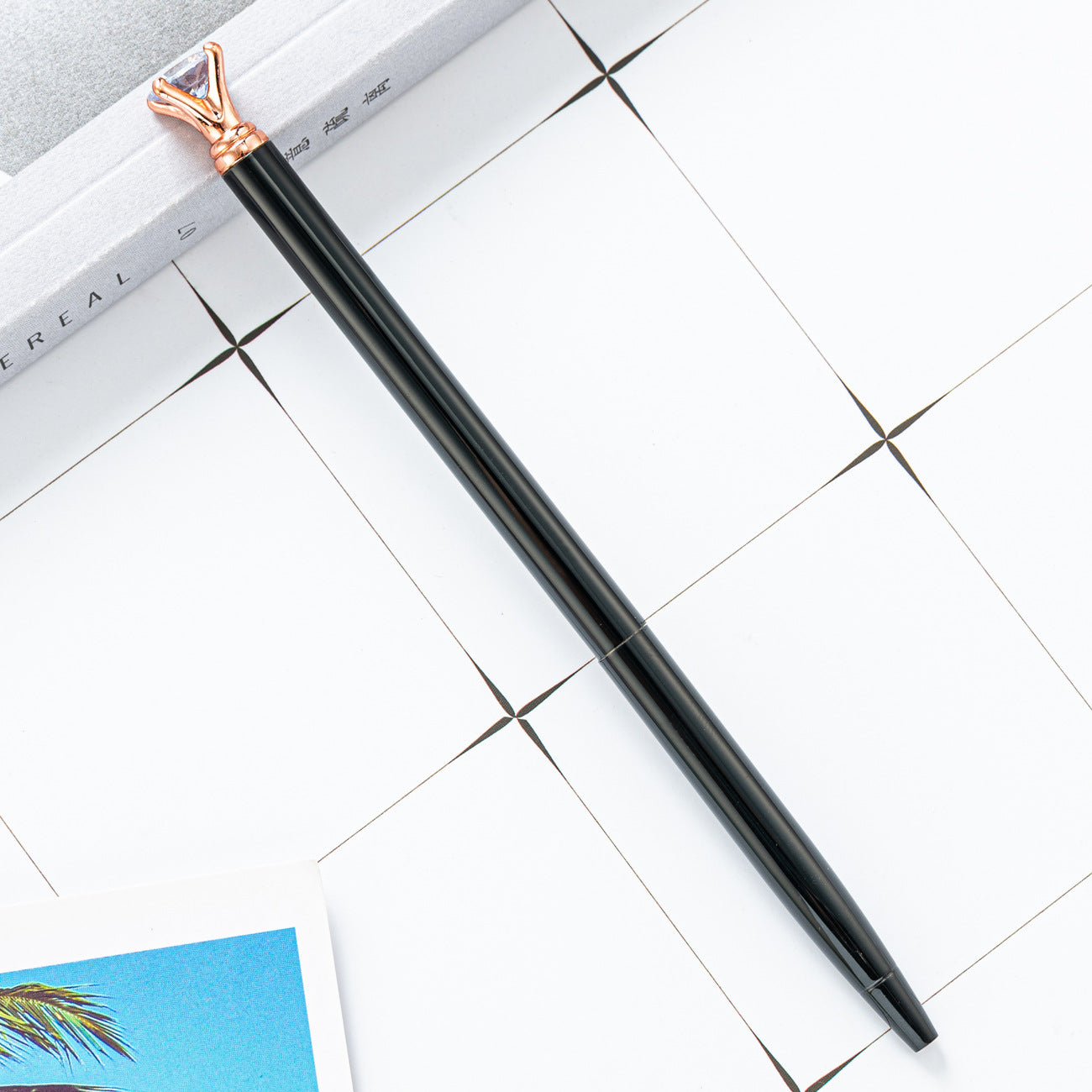 Hoelsale Pens Gradient Small Diamond Ballpoint Pen Metal Pen