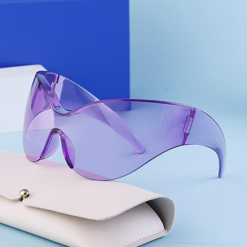 Wholesale Outdoor Cycling Windproof One-piece Large Frame Sunglasses