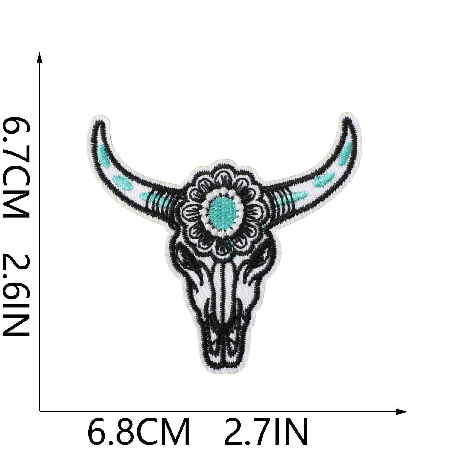 Wholesale Trendy Western Cowboy Embroidered Patches Cross And Leopard Bow Design Polyester Thread Stylish Clothing Decoration For Everyday Use