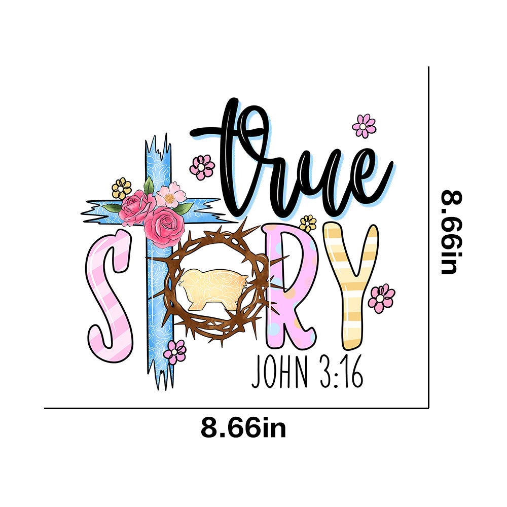 Wholesale 10pcs Easter letter cartoon rabbit car UV DTF Ready to Press Transfers Wraps