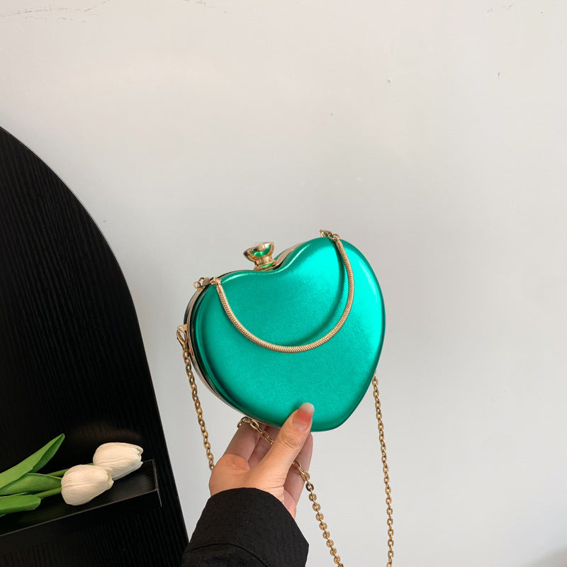 Bolsa Messenger de la forma de corazón brillante al por mayor PU