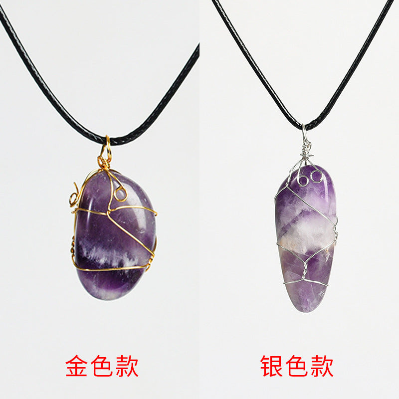 Wholesale Natural Crystal Irregular Stone Necklace