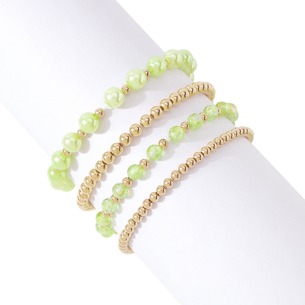 Wholesale Geometric Zinc Alloy Bracelet Set