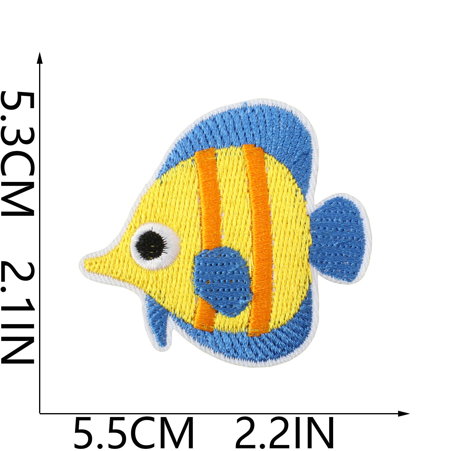 Wholesale Trendy Ocean Party Embroidered Patches For Kids Clothing Cartoon Shark Dolphin Fashion Accessory