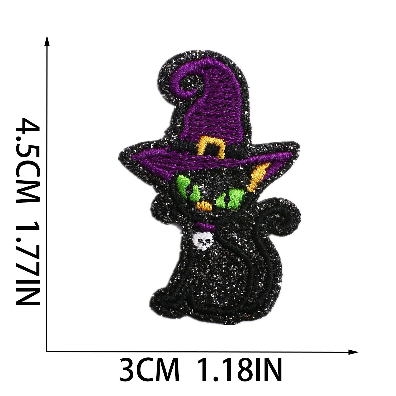 Wholesale Glitter Embroidered  Patch Ghost Skull Witch Cartoon DIY Fashion Accessory For Clothing Party Resale