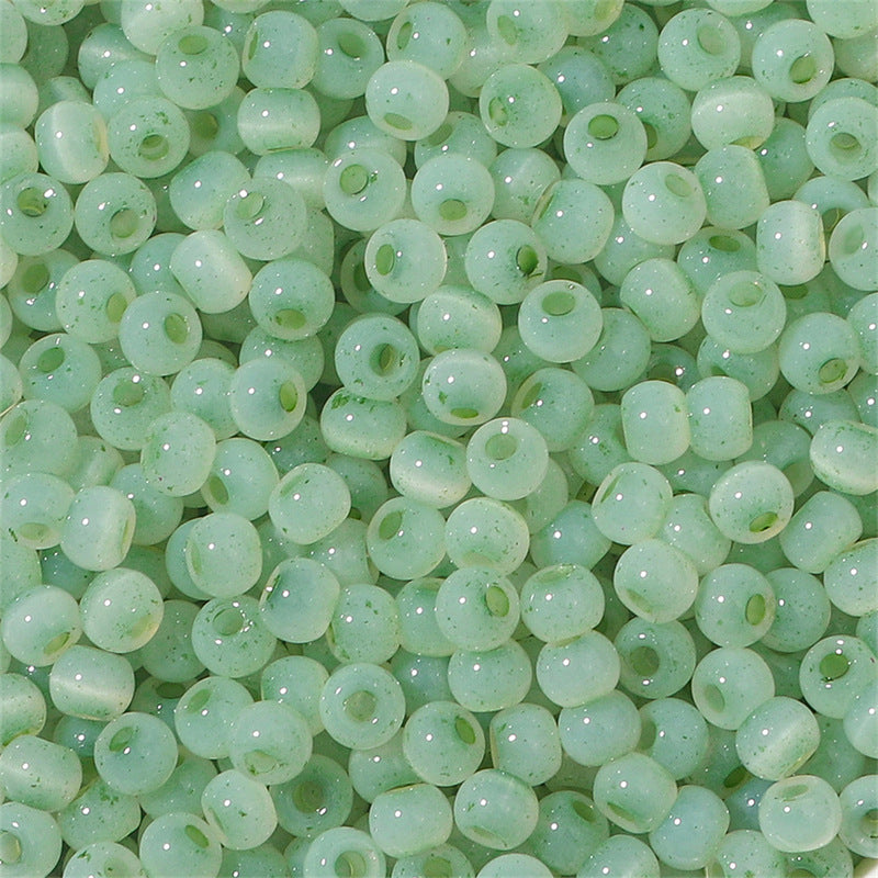 Wholesale  2 Packages  (150pcs/pack)  Cat's Eye Jade Fantasy Colorful Diy Glazed Beads