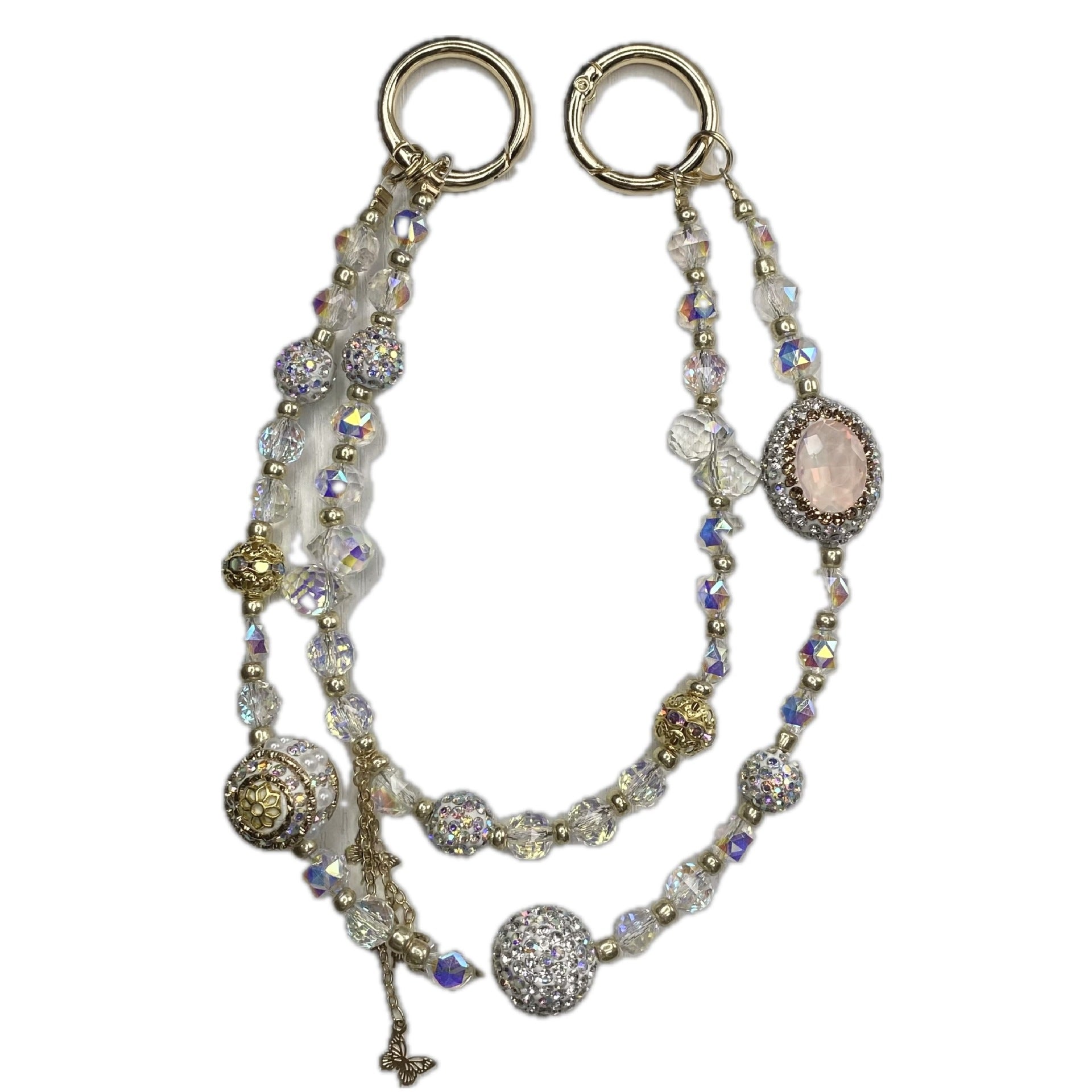 Wholesale Flash Beaded Chain Mobile Phone Pendant Crystal Beads