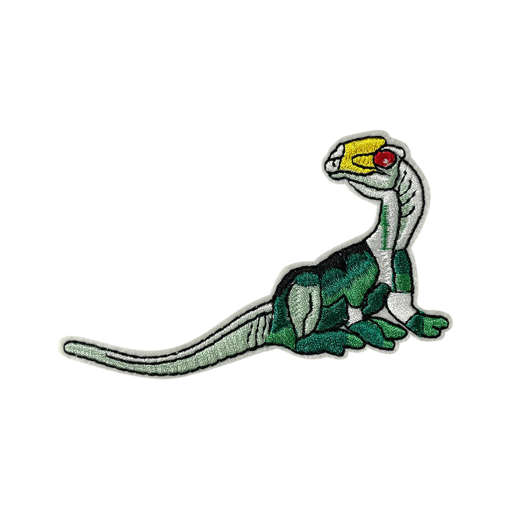 Wholesale Stylish Dinosaur Embroidered Patch With Hot Melt Glue For Kids Coats And Jeans