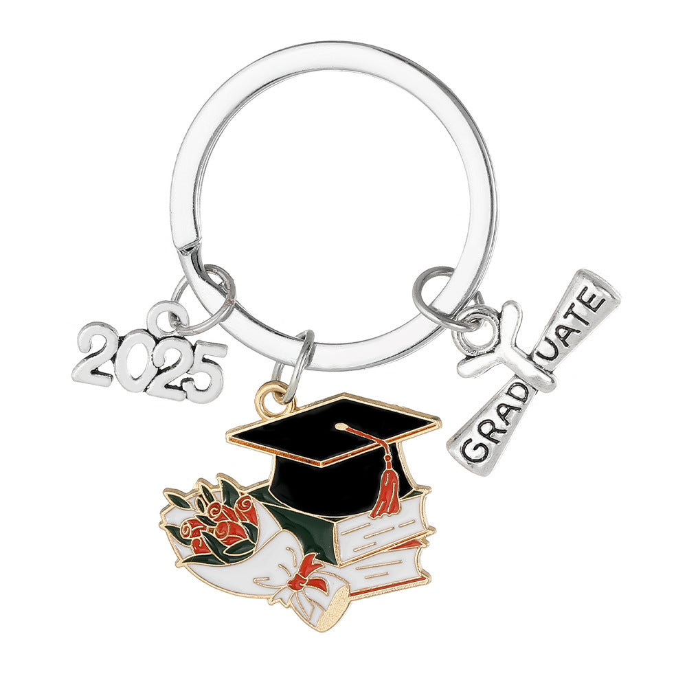 Wholesale Fashion Doctorate Hat Graduation Hat Book Hat Scroll Keychain