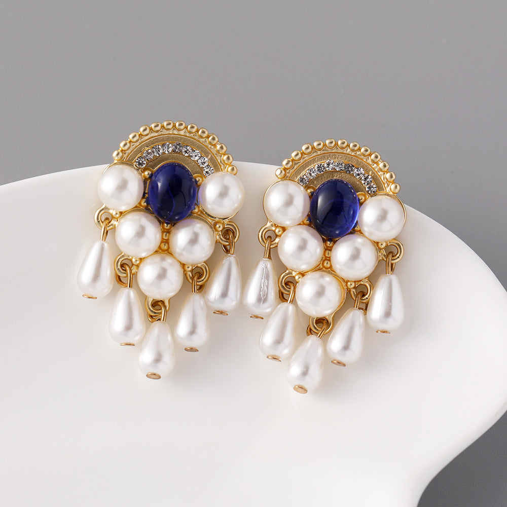 Wholesale Vintage Pearl Zinc Alloy Earrings