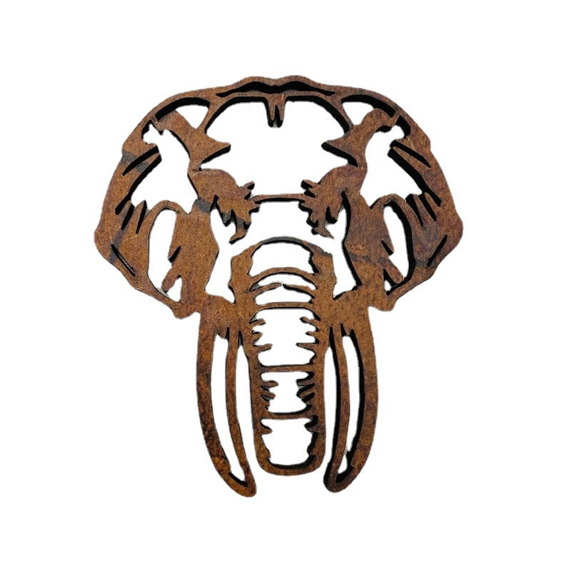 Wholesale Highland Cattle Hollow Wooden Coaster Anti-scalding Heat Insulation Pad Placemat