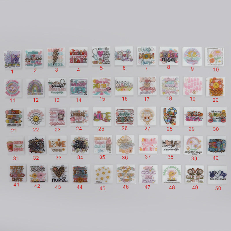 10個/ランダム発光シリコーンカラープリントビーズの卸売