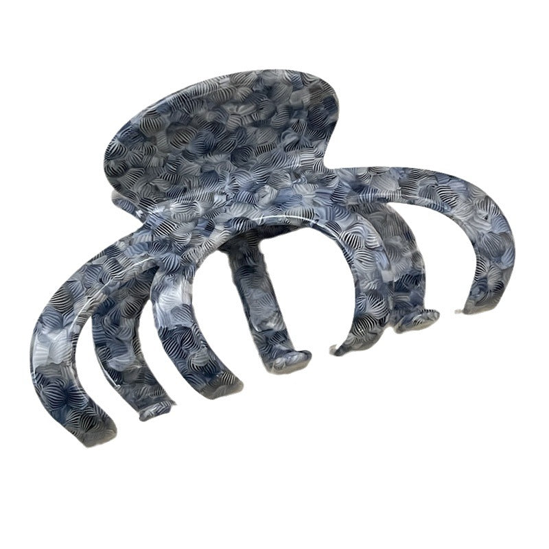 Wholesale Blue Pattern Acetate Octopus Hair Clip