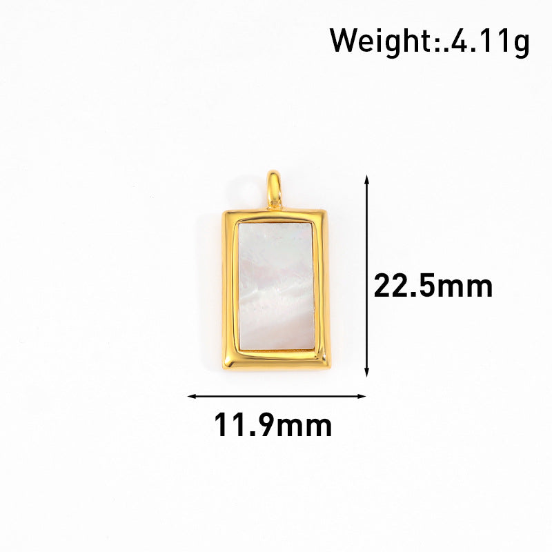 Wholesale 10pcs Love tailed unicorn elephant fan-shaped white shell mother pendant