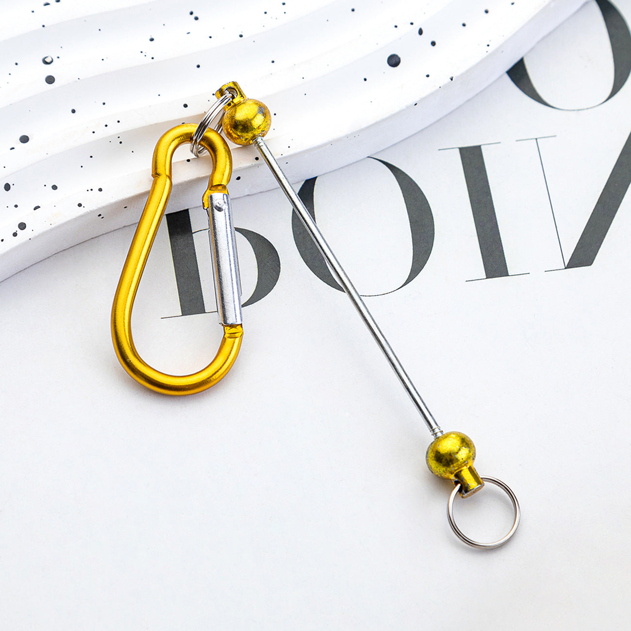 Wholesale 500psc Beadable Metal Hook Keychain