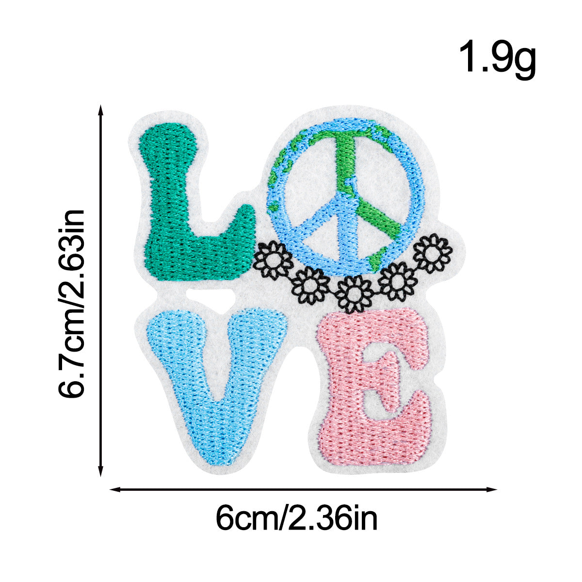 Wholesale Earth Environmental Protection Green Embroidered Cloth Patch