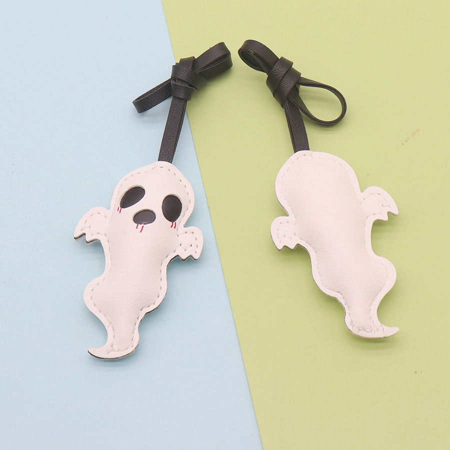 Wholesale Stylish Leather Ghost Keychain  Bag Charm For Boutique Resale