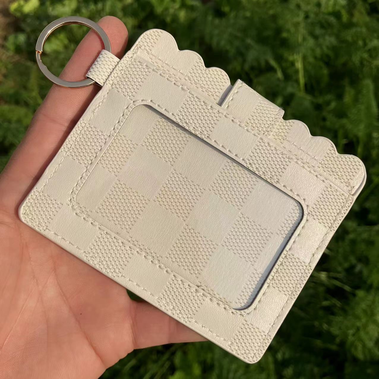 Wholesale PU Leather Leopard Purse Keychain