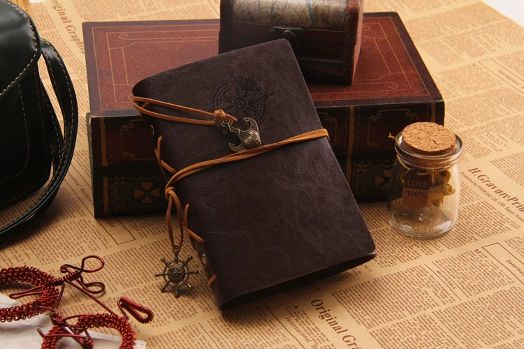 Wholesale Creative Pirate Leather Strap Loose Leaf Notebook
