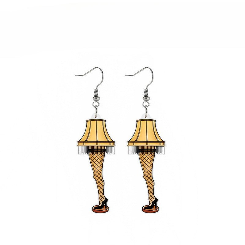 Wholesale Reversible Acrylic Christmas Heels, Stockings, Long Legs, Table Lamp Earrings