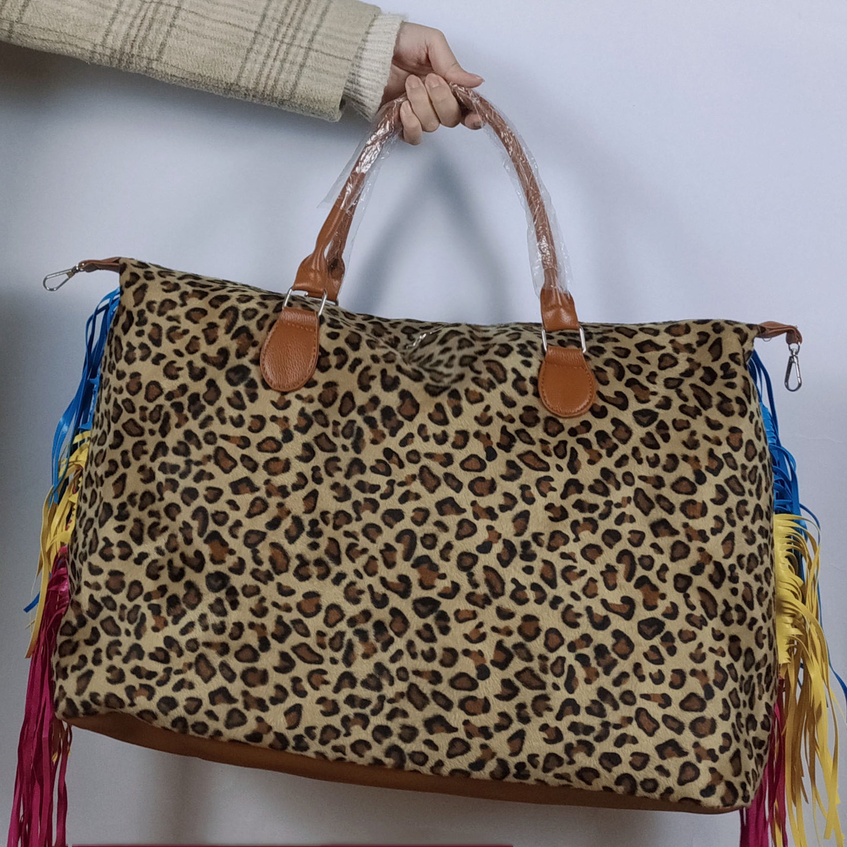 Wholesale Leopard Print Canvas Shoulder Bag