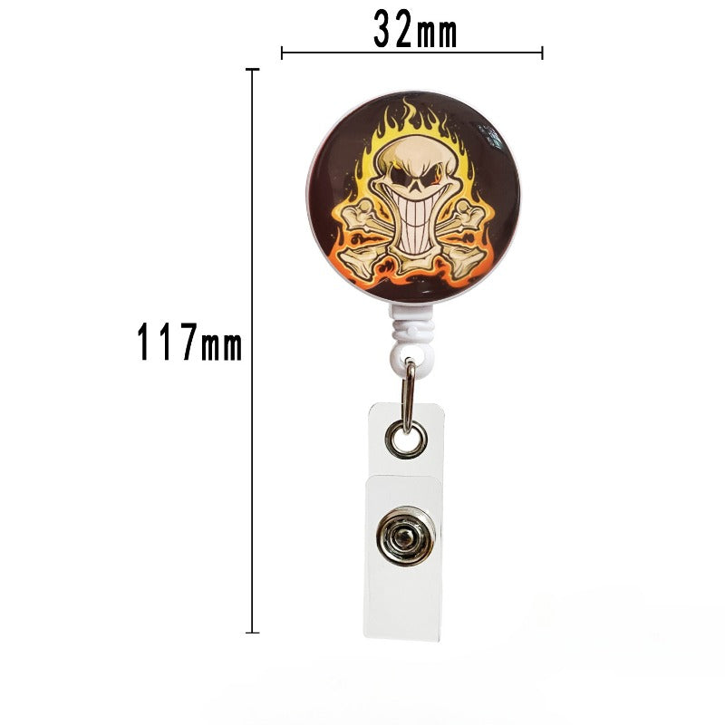 Wholesale Crystal Glass Skull Telescopic Keychain