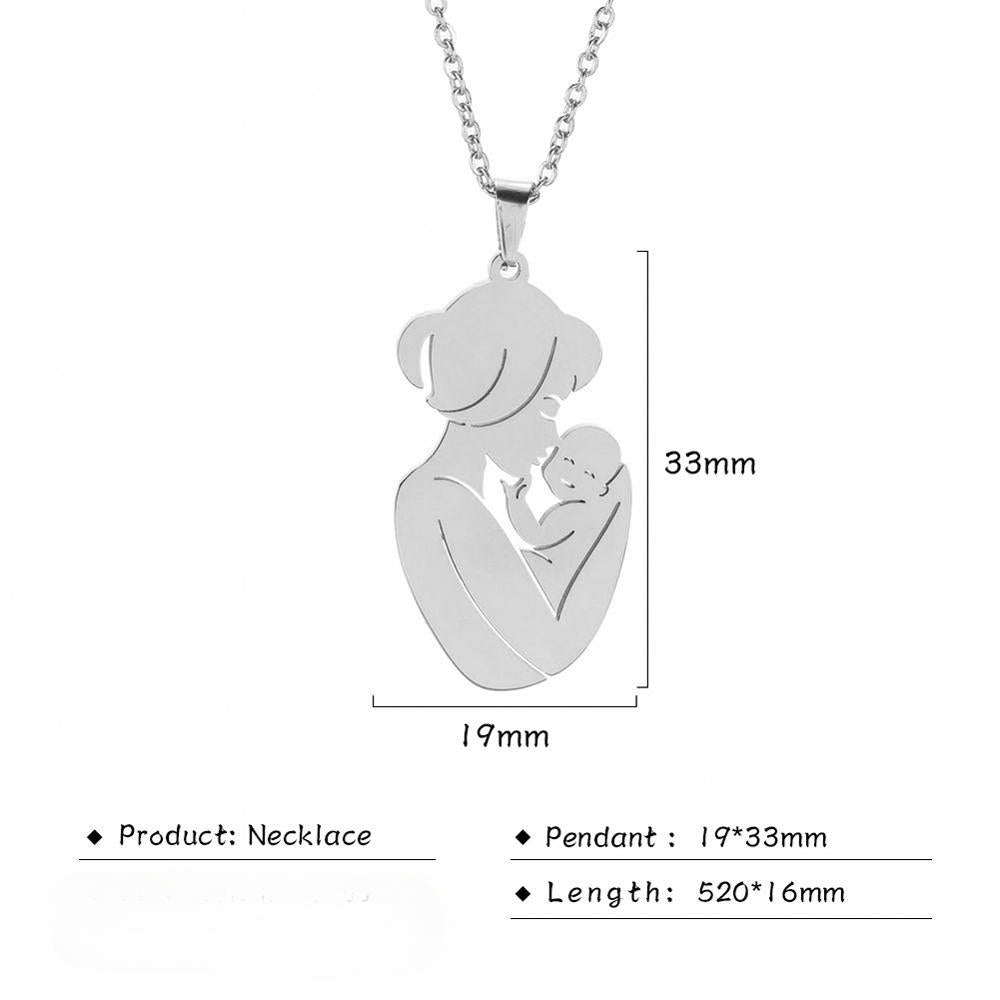 Wholesale Mother's Day Parent-child Stainless Steel Necklaces