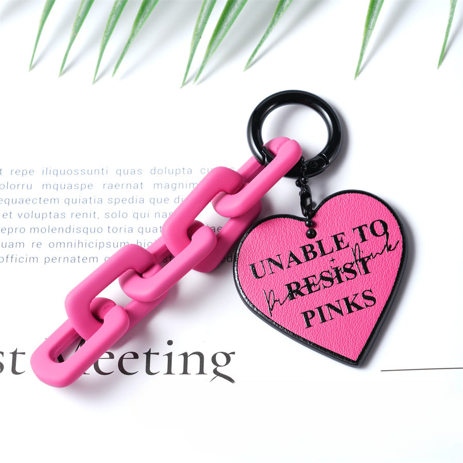 Wholesale Valentine's Day Rose Red Love Leather Keychain