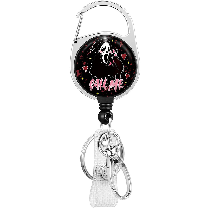 Wholesale ABS Halloween Pumpkin Roll Up Keychain