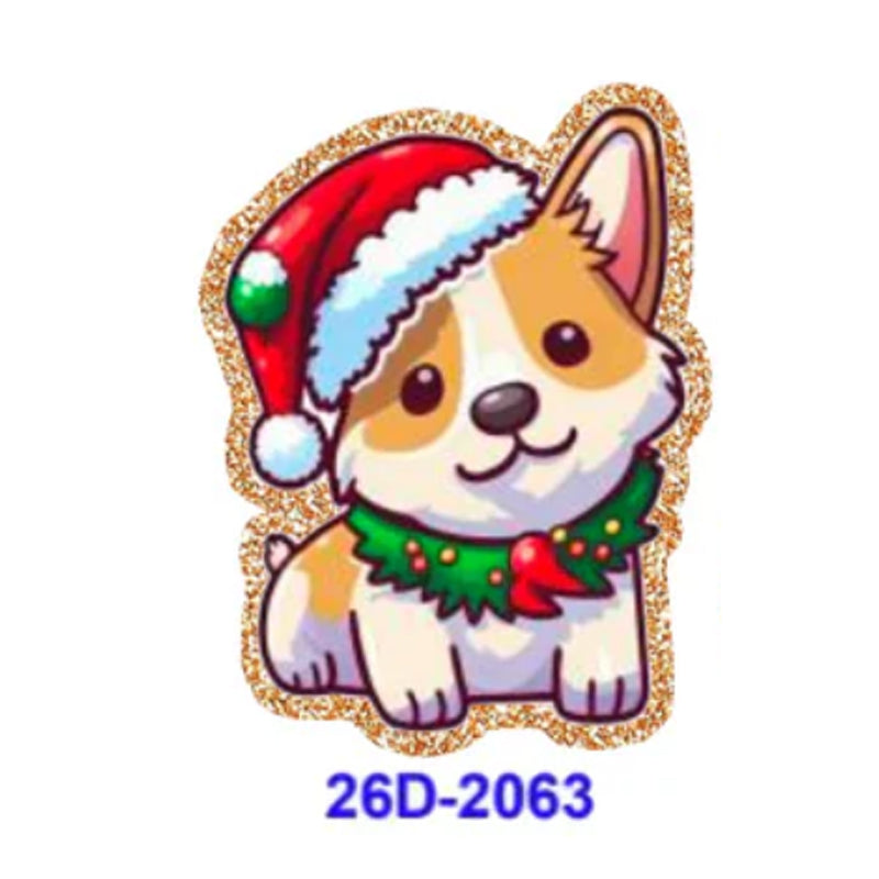Wholesale 5 Pcs/10 Pcs/20 Pcs   Cute Cartoon Acrylic Flatbacks (Christmas/Girl/Western Style) for DIY Badge Reels & Phone Stands