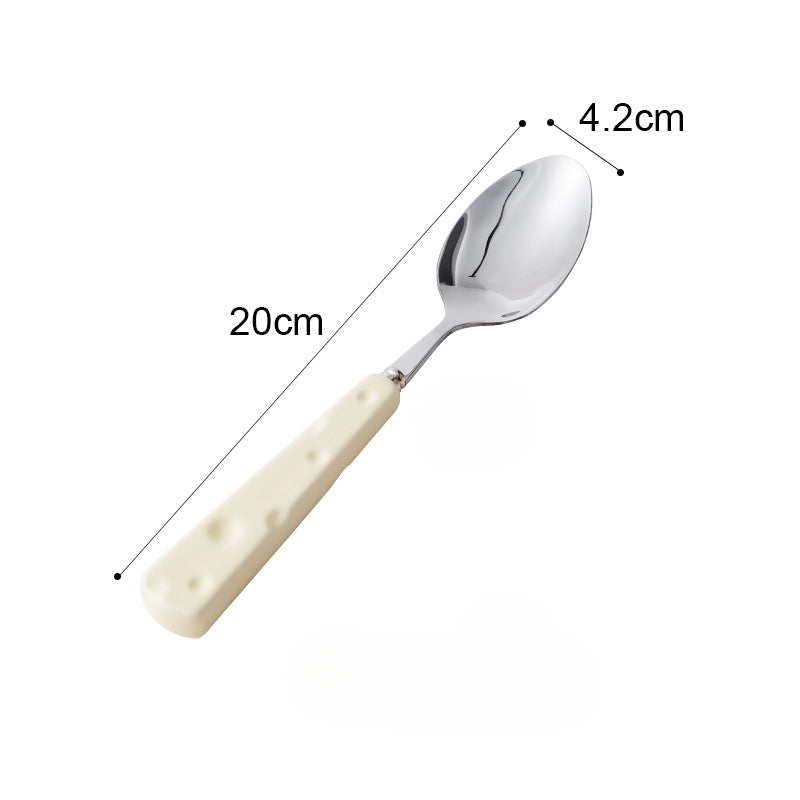 Wholesale Ceramic Cheese Handle Stainless Steel Knife, Fork, Spoon