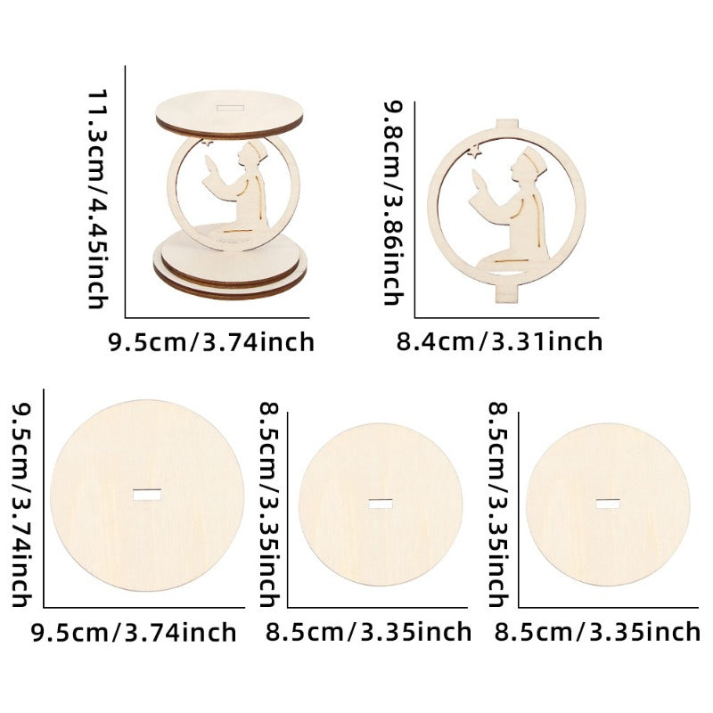 Wholesale of Wooden Three-dimensional Ornaments for Lent Candle Holders