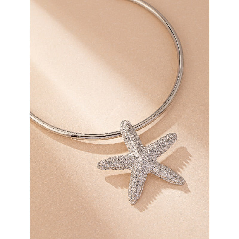 Wholesale Minimalist and Exaggerated Design of Starfish Zinc Alloy Necklaces