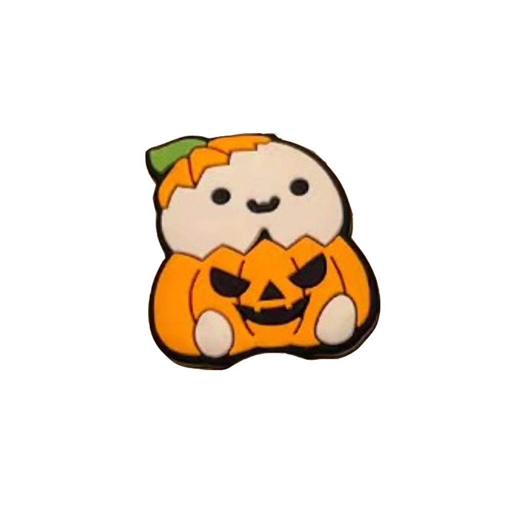 Wholesale 20pcs Cartoon Halloween Pumpkin Image Silicone Beads