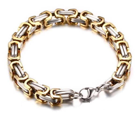 Wholesale Titanium Steel Square Gold Men's Bracelets
