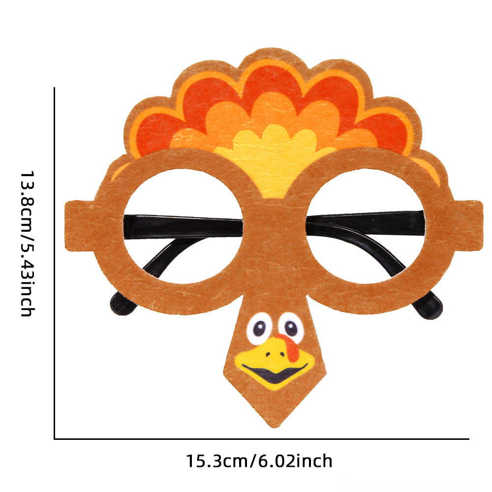 Wholesale Thanksgiving Children's and Adult Party Decoration Supplies Festival Turkey Style Eyeglass Frame