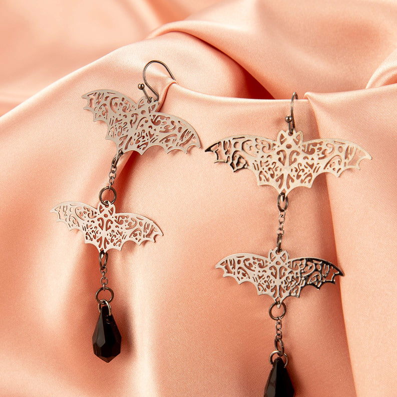 Wholesale Halloween Gothic Ghost Spider Skull Alloy Earrings