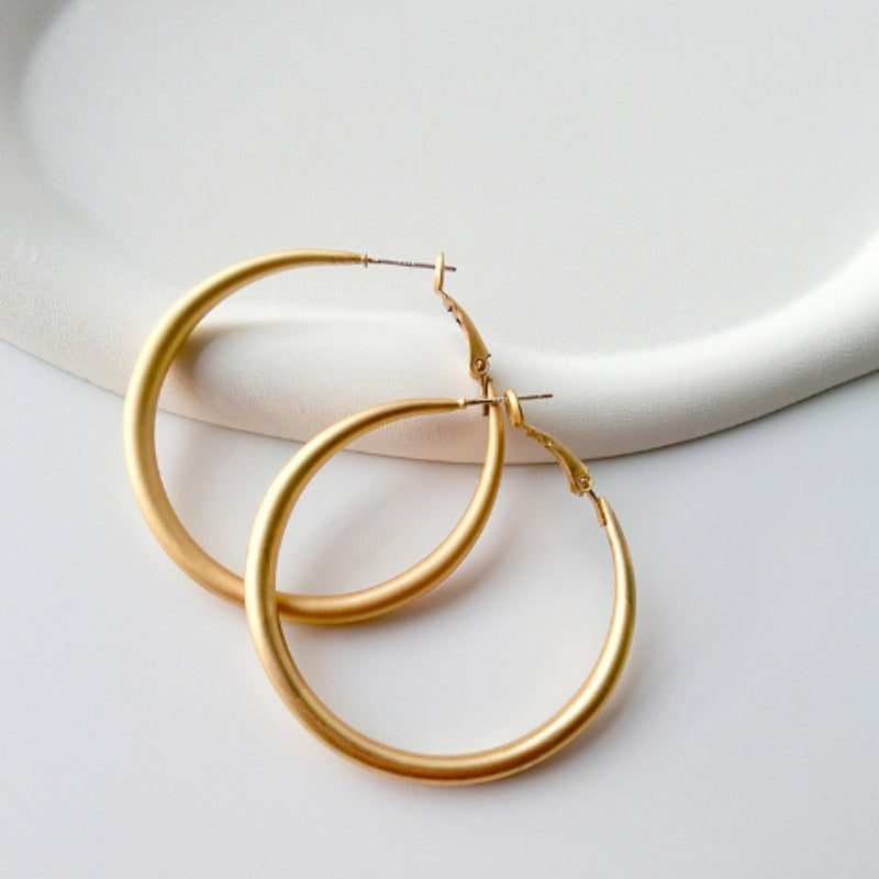 Wholesale Exaggerated Large Hoop 925 Silver Needle Earrings