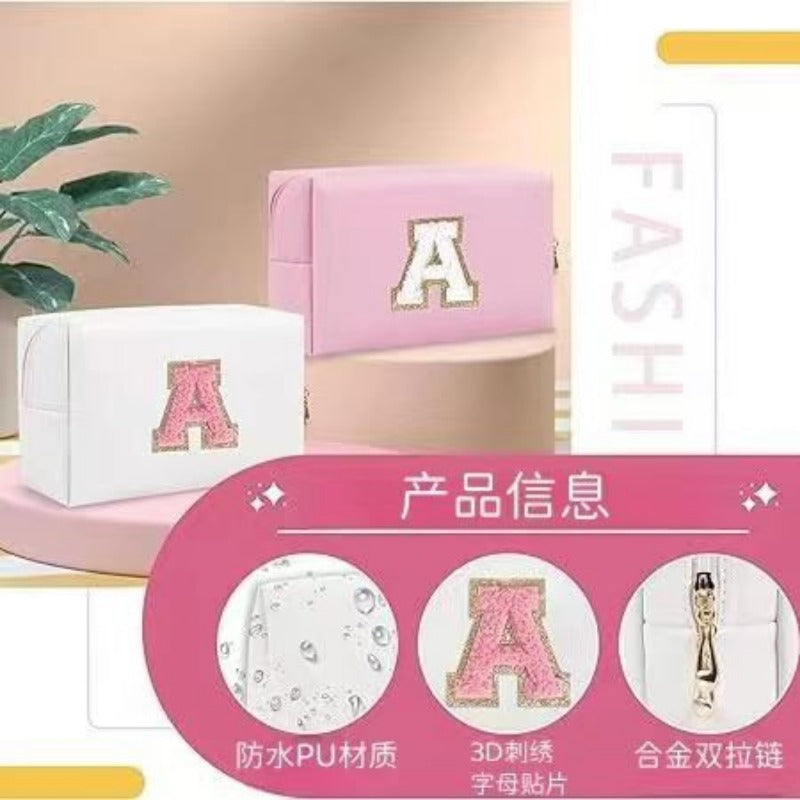 Wholesale 26 Embroidered Letter Octagonal Large Capacity Travel Storage Handbag