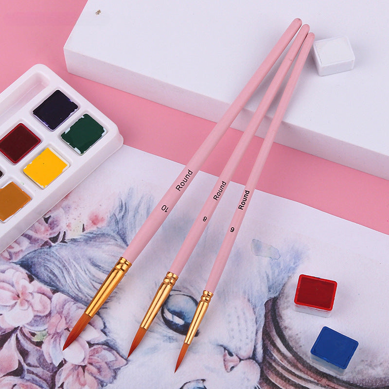 Wholesale 3-pack Nylon Wool Wood Pole Golden Aluminum Tube Flat Peak Round Peak Water Powder Line Marker