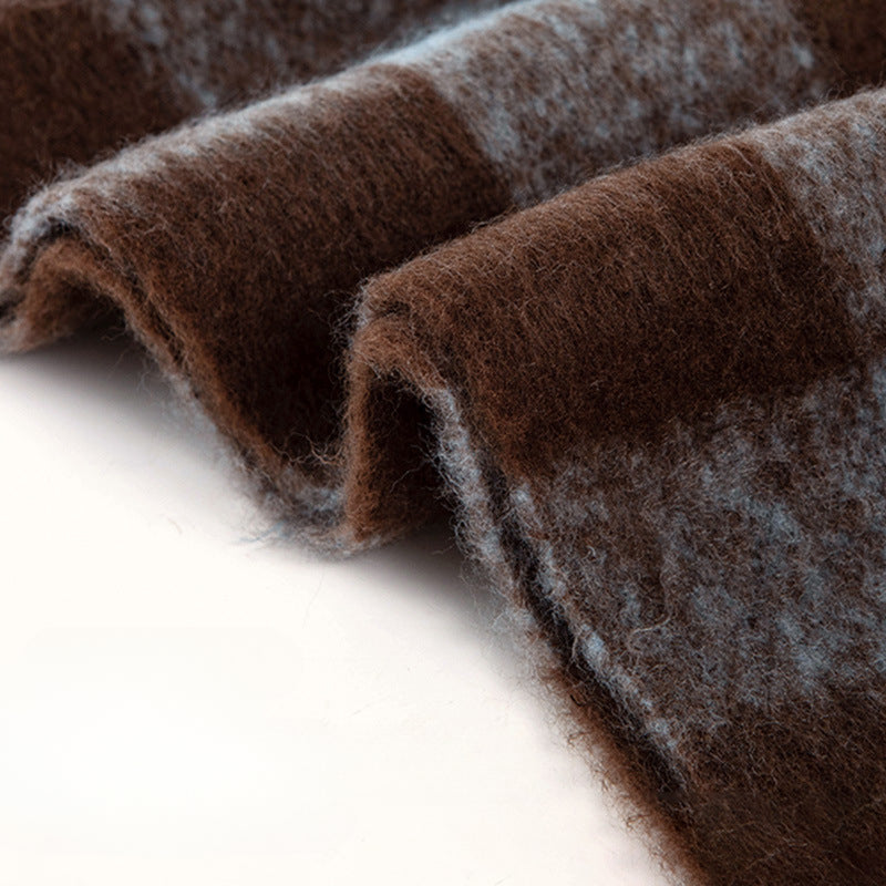 Wholesale Winter Thickened Warm Plaid Scarf