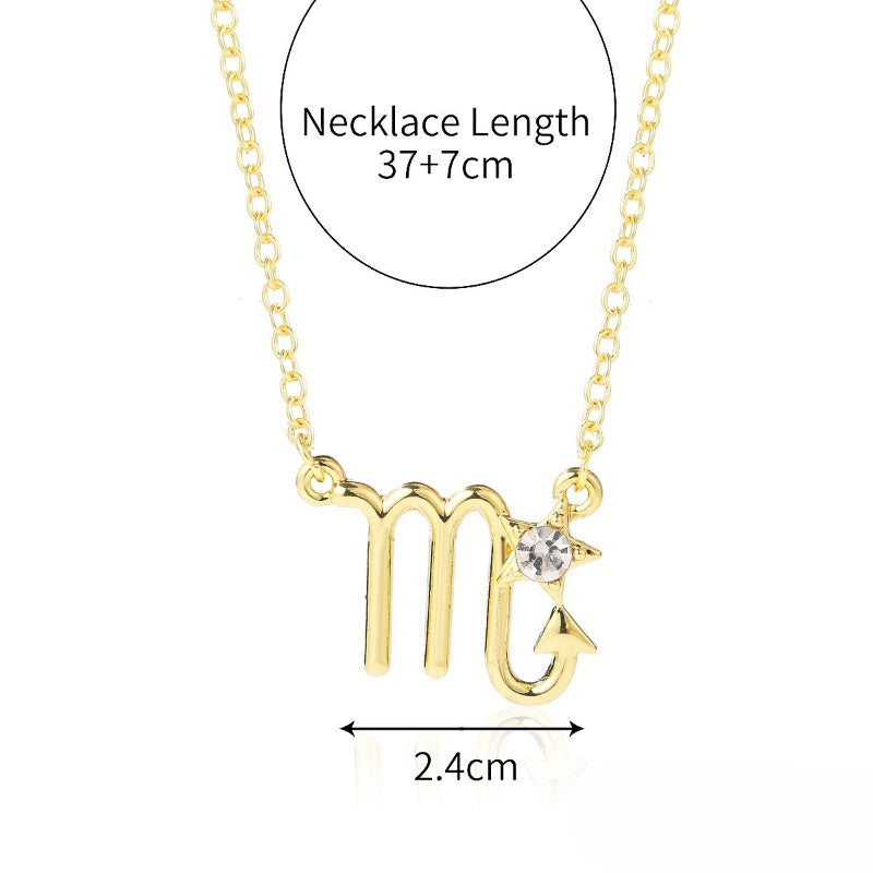 Wholesale of Twelve Constellations Alloy Necklaces