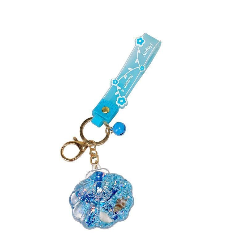 Wholesale Starfish Floating Bottle Acrylic Liquid Keychain
