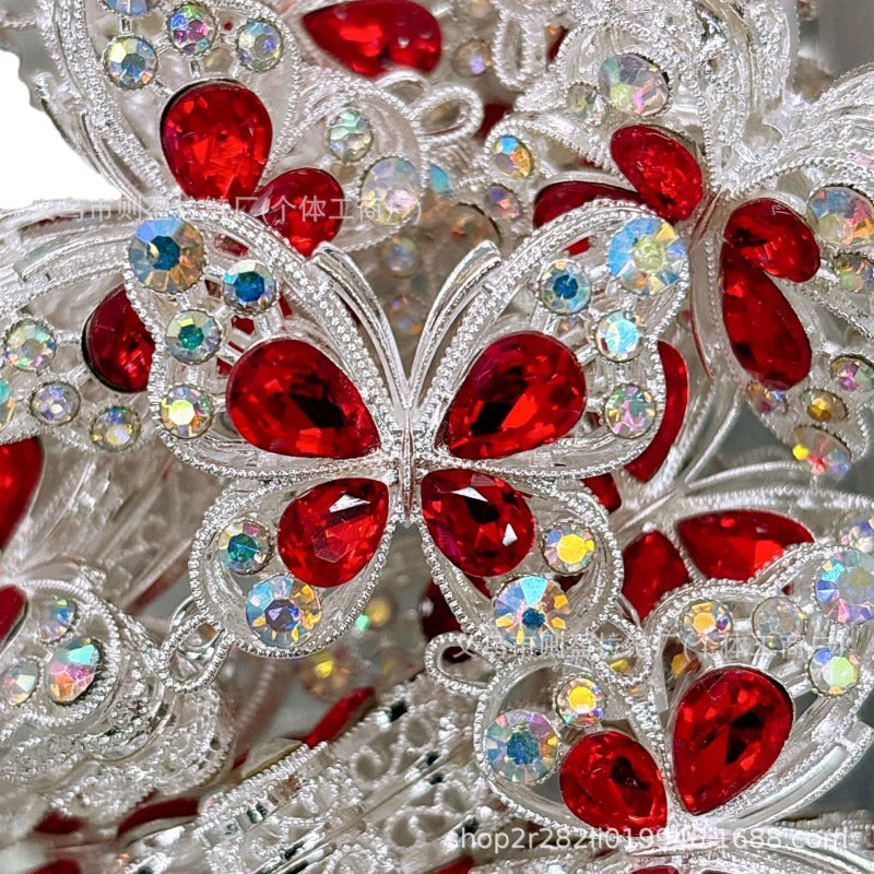 Wholesale 20pcs Heavy Industry Double sided Zircon Coin Pattern Alloy Butterfly Handmade Alloy Irregular Beads